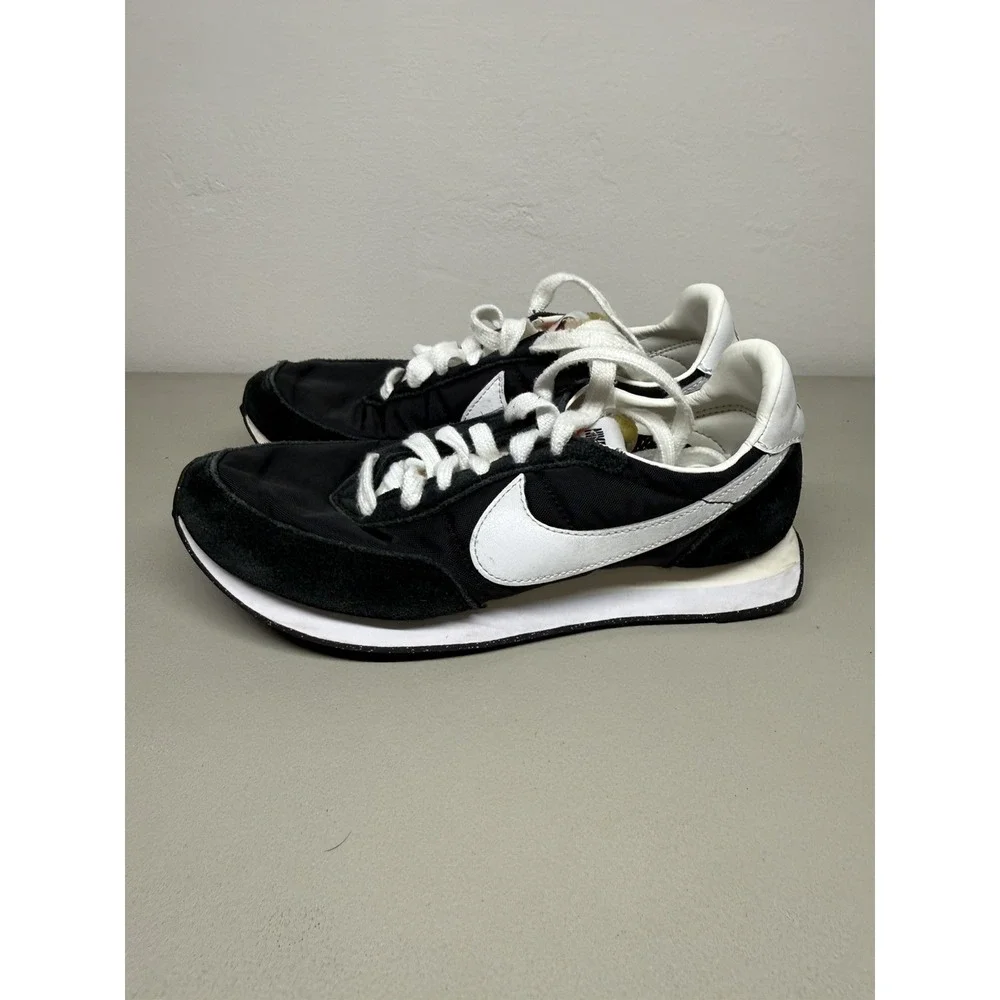 Nike Waffle Trainer 2 Boys Size 4Y Black Athletic Shoes Sneakers DC6477-001